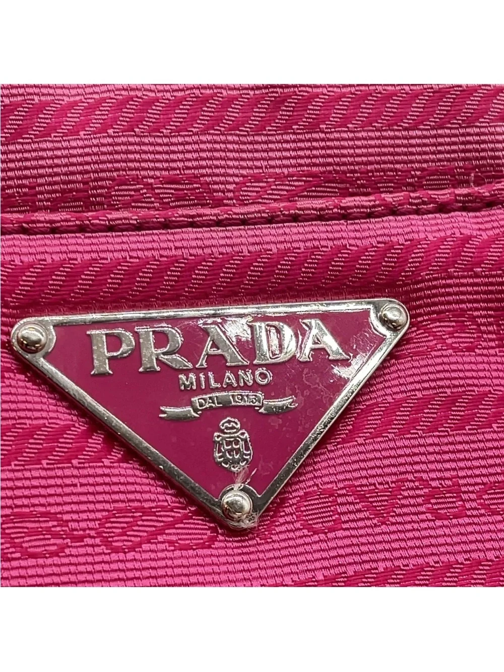 Prada Fuchsia Mini Nylon Logo Tote bag - Picture 7 of 12